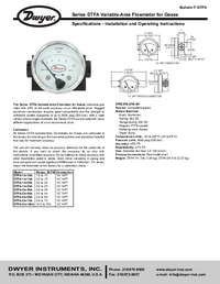 Thumbnail of document Manual - DTFA Variable-Area Flowmeter for Gases